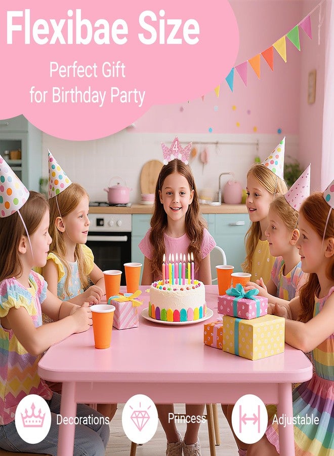 Papoopy Birthday Headband Crown with Sash for Party Decorations (Pink, 4th) - Image 5